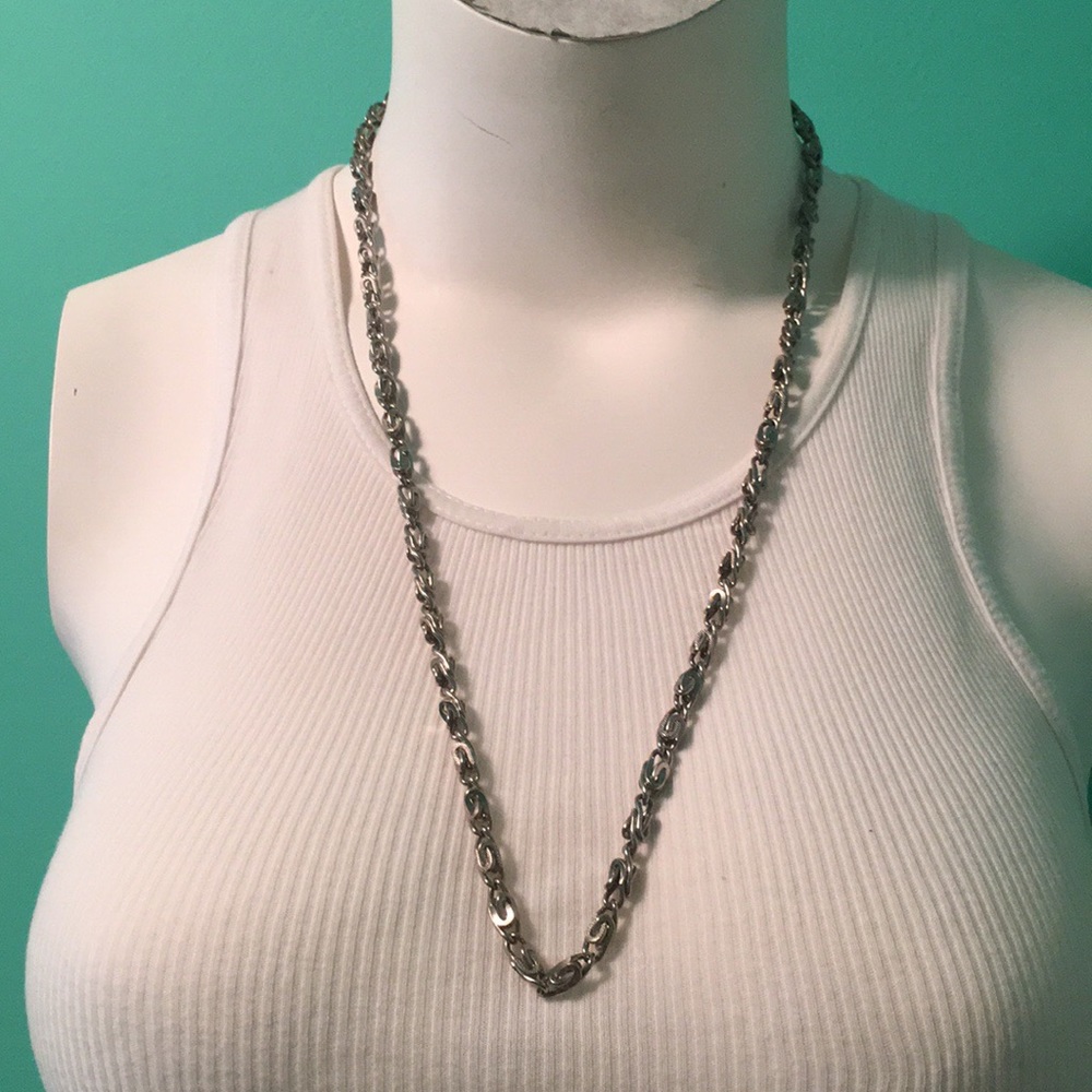 Marshall Fields-Unique Pattern Chain Necklace - image 1